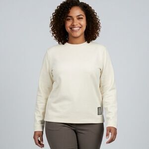 NWT RAINS Unisex Fleece Pullover Sweatshirt Fossil/Cream Color - Size XL